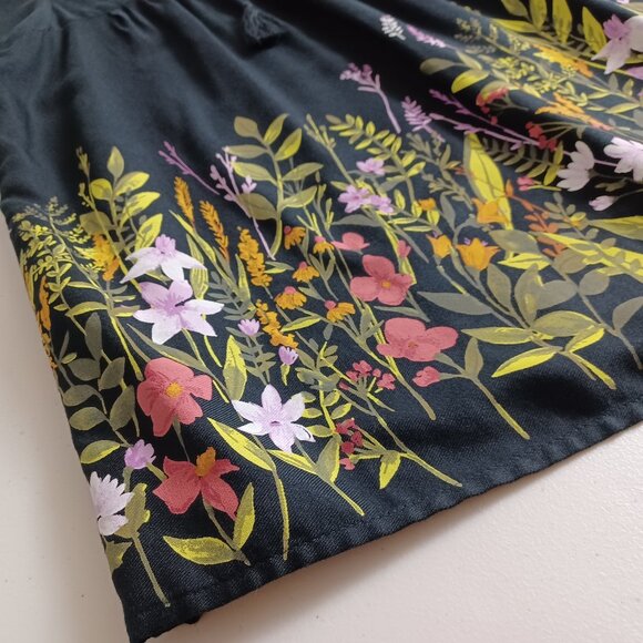 Old Navy Black Multicoloured Floral Print Peasant Blouse - Picture 5 of 14